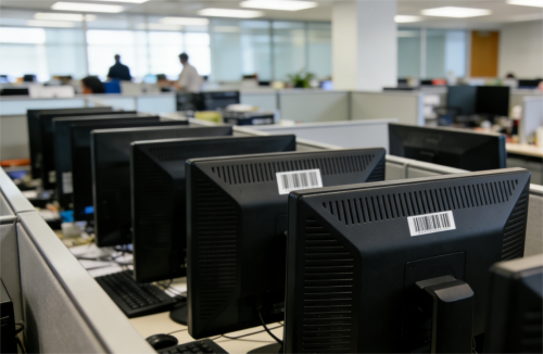 barcodes on asset tags viivakoodit omaisuuden tunnisteilla