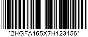 Koodi 39 VIN Barcode