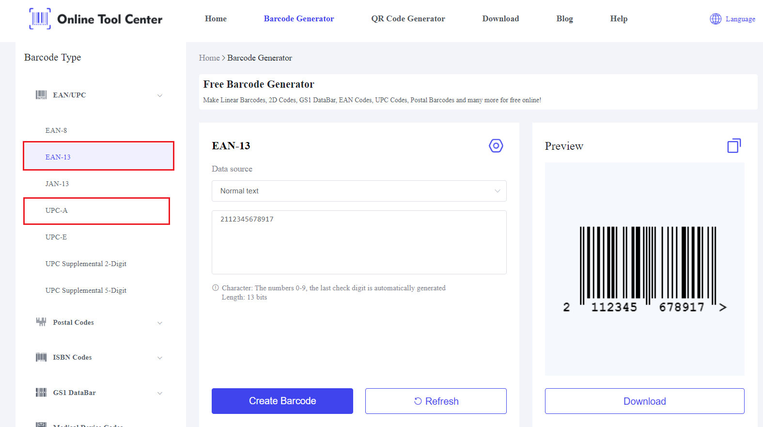 UPC A barcode generator.png