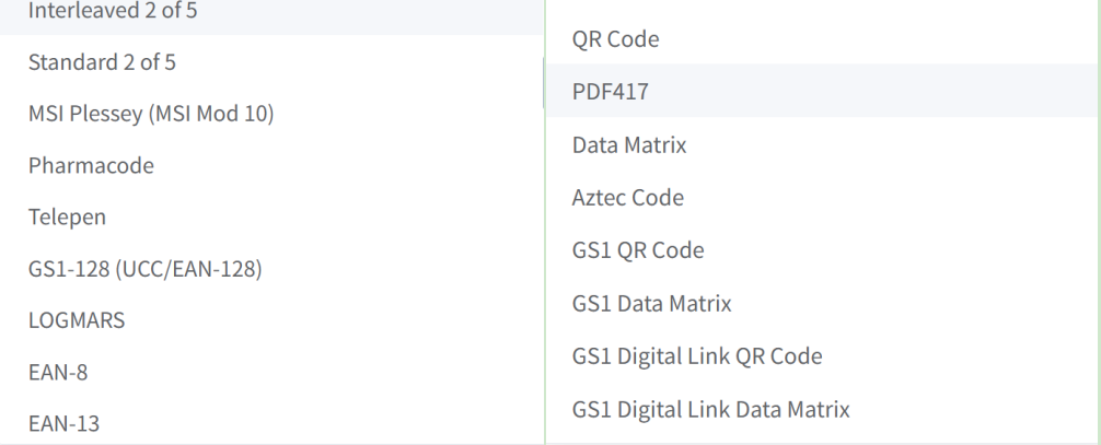 supported 1d 2d barcode formats tuketut 1d 2d viivakoodimuotot
