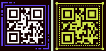 QR Code on Black Background QR-koodi mustalla taustalla