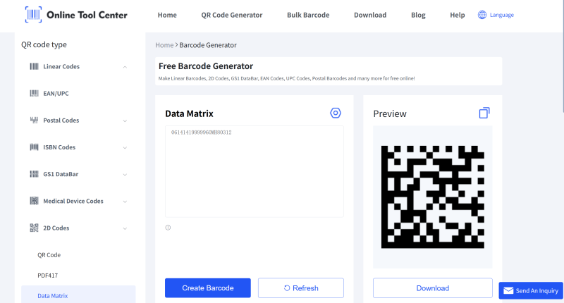 Erate UID Data Matrix -koodi