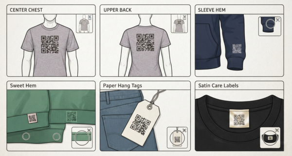 qr code on clothi QR-koodi vaatteissa