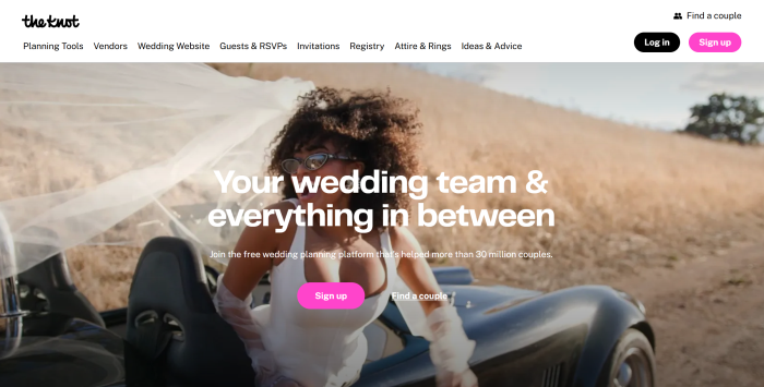 The Knot website Solmun verkkosivusto