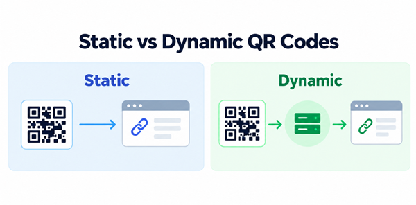 Static vs Dynamic QR Codes Staattiset vs dynaamiset QR-koodit